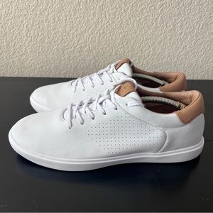 Travis Mathew Cuater Phenom White Leather Shoe/Sneaker Men’s Size 8.5